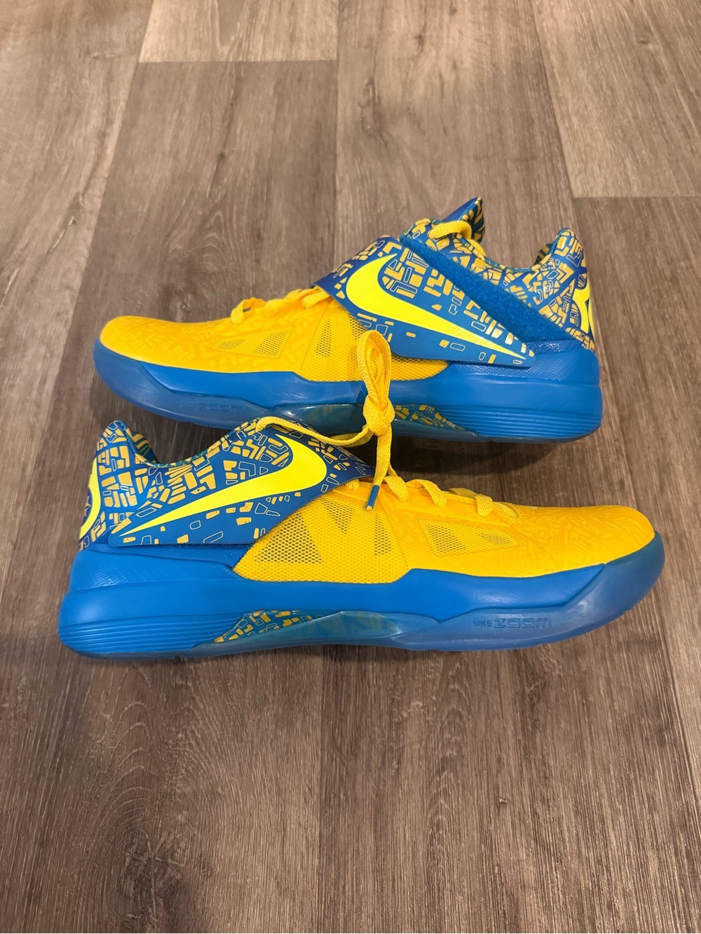 Nike Zoom KD 4 Scoring Title 2025 Blue Yellow Basketball FZ5916-400 Mens Size 12